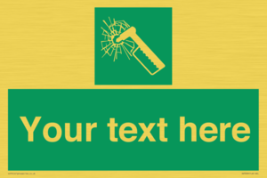 Custom sign safe condition emergency hammer